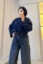 Premium Barrel-Cut Beltless Jeans - Dark Blue - 4