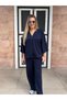 Women's V-Neck, Single-Button, Spanish-Sleeve Blouse and Pants Set - 6