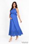 Maxi Maternity Dress with a Halter Neck and Embroidered Hem - 4