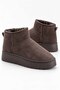 Women's Brown Winter Mini Boots with Thick Soles and Faux Suede-Look Finish, Lined with Fur - 2
