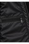Black Men’s Mock Neck Knit-Sleeve Quilted Jacket - 4
