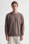 3 Thread Black Men's Crew Neck Casual Sweatshirt - 4