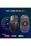 ماوس ألعاب لاسلكي، ماوس لاسلكي بإضاءة RGB مع مستقبل USB نانو، ماوس ألعاب بضغطة صامتة - 8