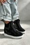 Adaline Black Star Detail Hidden Heel Women's Sneakers - 4
