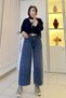 Premium Barrel-Cut Beltless Jeans - Light Blue - 5