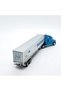 Metal Toy Truck and Trailer, 25.5 cm – Blue and White Diecast Model Truck - 5