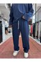 Navy Blue Corded Fabric Slim-Fit Baggy Pants TW-7065 - 2