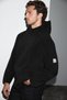 Glaimson men's hooded fleece black sweatshirt - 4