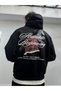 Black Humble Embroidered Hooded Sweatshirt TW-7070 - 2