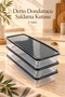 Set of 3 Freezer Storage Containers with Lids, Clear Refrigerator Organizers - 1 Liter