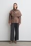 Scarf Detailed Coat Brown - 2