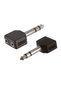 6.3 mm stereo male jack to 2x 3.5 mm female adapter
