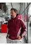 HM Hooded Sweatshirt with Burgundy Striped Detail - 3