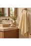 Striped 100% Cotton Hand Towel, YELLOW, 50 x 70 cm, Set of 2 - 3