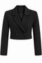 Black Cropped Jacket - 7114