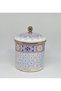 12 CM MEDIUM-SIZED ENAMEL JAR & SUGAR BOWL WITH ETHNIC PATTERN - 2