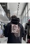 Black Hooded Sweatshirt with Back Print SW-5242 - 2