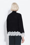 Blouse with a Mock Neck and Lace Trim - 4