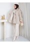 WOMEN'S PREMIUM-QUALITY BELTED OVERSIZED SHORT METLON COAT - 4
