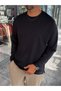 Navy Blue Crew-Neck Oversized Sweatshirt MRK-0595 - 2