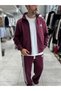 Burgundy Winner Oversized Zipper Sweatshirt RES-2002 - 3