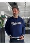 Navy Blue Union Club Embroidered Knit Sweatshirt PM-018 - 2