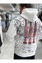 White Hooded Tasseled Sweatshirt SW-5267 - 4