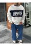 White GNT Patchwork Oversized Sweatshirt PM-107 - 6