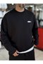 Black Win Sweatshirt with Glittery Lettering ES-206 - 6