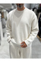 Beige Knit Basic Sweatshirt HM- - 2