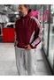 HM Hooded Sweatshirt with Burgundy Striped Detail - 6