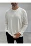 White Collar Stitched Basic Sweatshirt MRK-2869 - 8