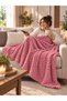 Sofa Cover / TV Blanket, Dried Rose, Mira, 100% Cotton, 180x220 cm - 2