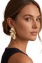 Women's Lacquer Coated Butterfly Wing Appearance Studded Model Earrings - 5