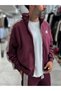 Burgundy Winner Oversized Zipper Sweatshirt RES-2002 - 6