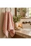 Striped 100% Cotton Hand Towel, PINK, 50 x 70 cm, Set of 2 - 3