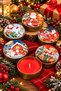Scented Candle in a New Year's-Themed Tin Box—Christmas Decoration, 1 PIECE
