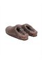 Unisex Winter Fur-Trimmed Slippers with Fur-Lined Insoles & Taupe Color House Slippers - 4