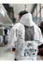 White Holographic Hooded Sweatshirt SW-5261 - 2