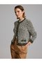 Khaki Cropped Knit Cardigan 50331253-VR027 - 3