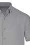 Gray Comfort Fit 100% Cotton Short-Sleeve Shirt with Hidden-Button Shirt Collar - 2