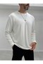 White Collar Stitched Basic Sweatshirt MRK-2869 - 6
