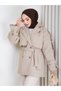 WOMEN'S PREMIUM-QUALITY BELTED OVERSIZED SHORT METLON COAT - 7