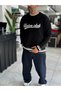 Black Union Club Embroidered Knit Sweatshirt PM-018 - 8