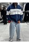 Navy Blue Half-Zip Athletic Sweatshirt PM-106 - 4