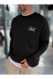 Μαύρο φούτερ Clup oversized PM-025 - 7
