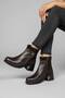 Genuine Leather Comfortable Heeled Zip-Up Mom Boots