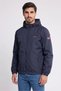 Men Embroidered Logo Hooded Jackets, Navy