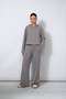 Soft-Textured Hooded and Zippered Cardigan, Gray - 4