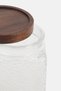 3 Pcs Glass Canisters With Acacia Lids, Transparent - 4